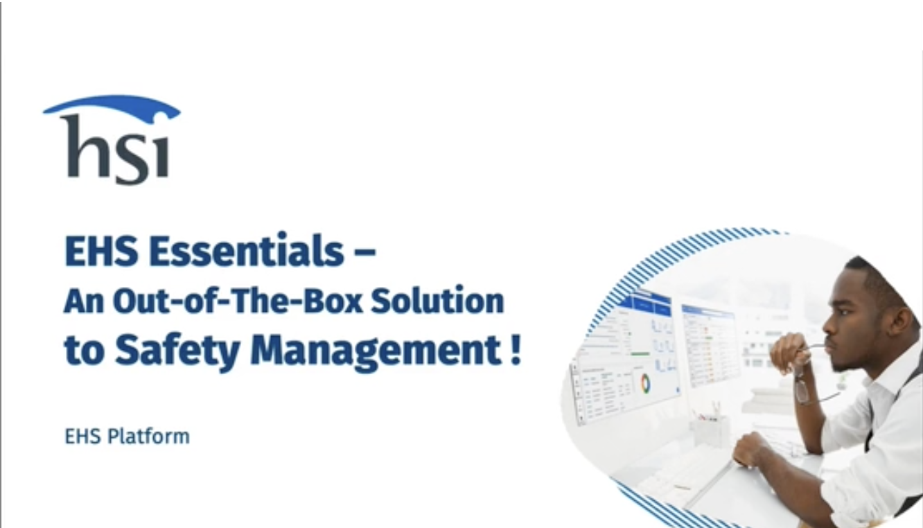 EHS Essentials — An Out-of-The-box Solution to Safety Management