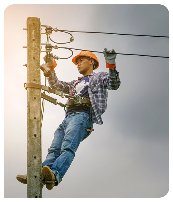 Electrical line worker