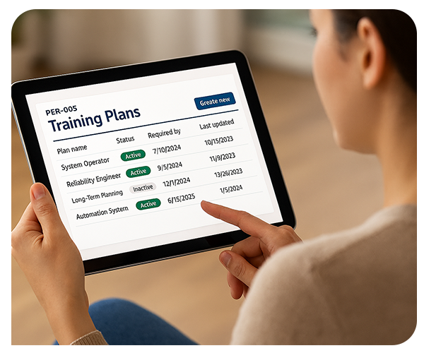 Training plans per 005