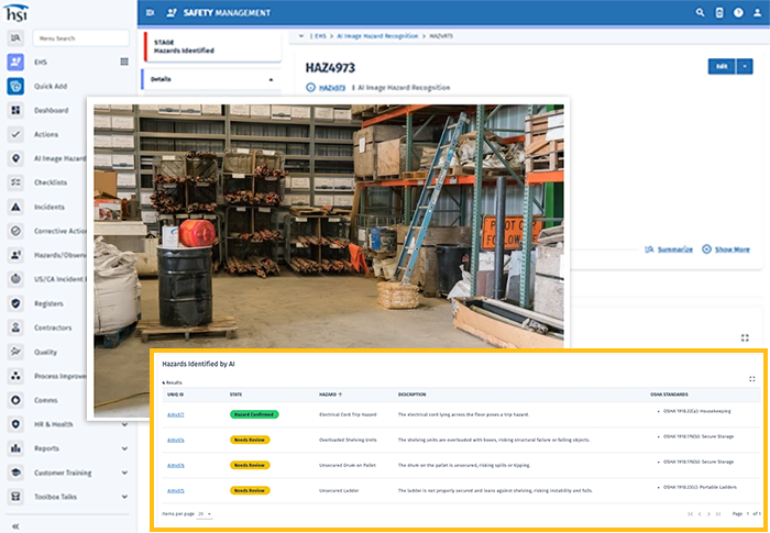 Ai image hazard recognition