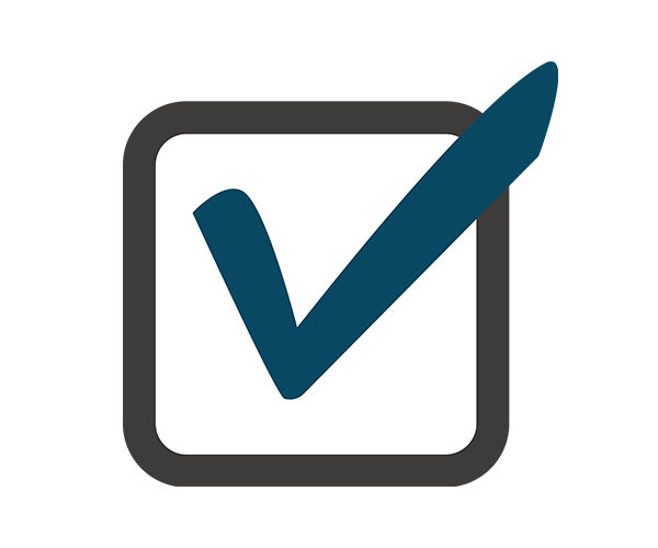 Blue check box