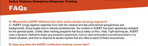 Active Violence Frequently Asked Questions (FAQ) Active Violence Frequently Asked Questions (FAQ)
