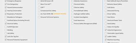 OSHA Required vs. Best Practices Checklist OSHA要求与最佳实践清单